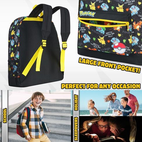 حقيبة ظهر بوكيمون للأطفال حقيبة مدرسية للأولاد والبنات والمراهقين بيكاتشو إيفي بوكيبول (وردي) in Kuwait