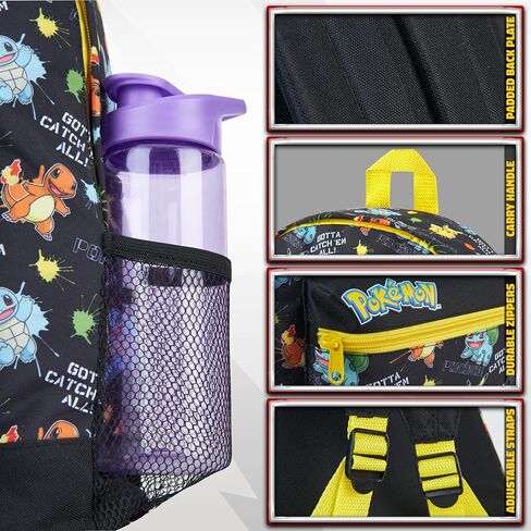 حقيبة ظهر بوكيمون للأطفال حقيبة مدرسية للأولاد والبنات والمراهقين بيكاتشو إيفي بوكيبول (وردي) in Kuwait