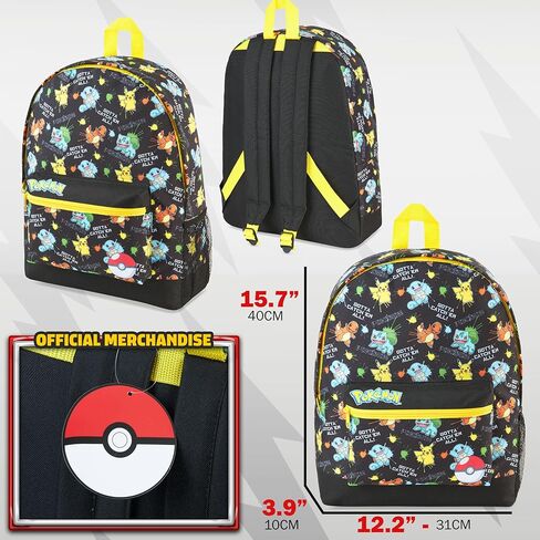 حقيبة ظهر بوكيمون للأطفال حقيبة مدرسية للأولاد والبنات والمراهقين بيكاتشو إيفي بوكيبول (وردي) in Kuwait