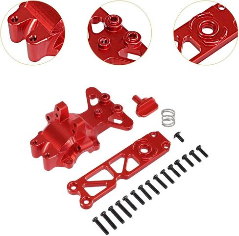 Front Upper Gearbox Cover Multipurpose RC Car Easy Installation RC Vehicle Accessories Direct Replace for 16207 16209 H16PL, Red in Kuwait