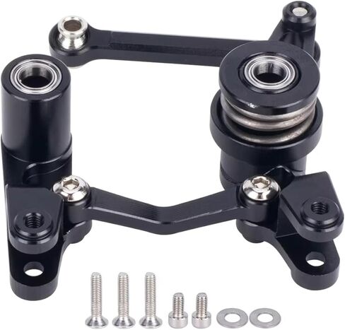 Compatible with Traxxas for Slash 4x4 Rc Car Upgrade Parts Accessories Aluminum Steering Bellcrank and Drag Link Servo Saver Set RC Car Upgrade Parts(Black) in Saudi Arabia