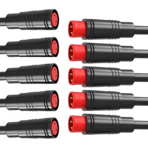 Julet 4Pin 3pin 2pin Male Female Waterproof Cable Electric Bike Extension Cable Connector
