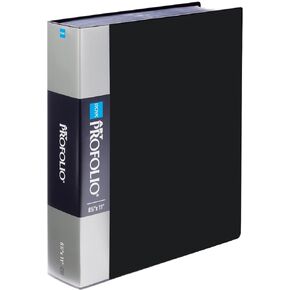 Itoya Original Art ProFolio 8.5x11 Black Art Portfolio Binder with Plastic Sleeves with 180 Pages - Portfolio Folder for Artwork with Clear Sheet Protectors - Presentation Book for Art Display