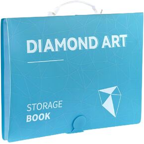 A2 Diamond Painting Storage Book, Diamond Art Portfolio Book 30 Pags Clear Pockets Plastic Sleeves（22.5X16.7 Inch）