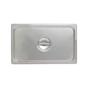Steam Table Pan Cover Set, 2/3 Size, Slotted with Handle, Reinforced Corners, 24 Gauge, Stainless Steel, NSF, Dishwasher Safe, (Set of 12)