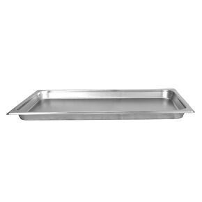 Steam Table Pan Set, Full Size, 1-1/4" Deep, Anti-Jam, 22 Gauge, 18/8 Stainless Steel, NSF, Dishwasher Safe, (Set of 6)