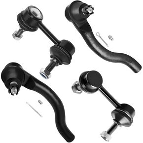 SCITOO 4pcs Front Suspension Kit Outer Tie Rod End Sway Bar Link Fit 2006-2011 for Honda Civic