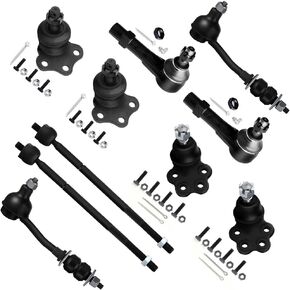 10pc Set RWD Suspension Kit Inner Outer Tie Rod End Sway Bar Link Lower Upper Ball Joint Replacement fit 1997-1999 For Dodge Dakota 1999 For Durango 2WD
