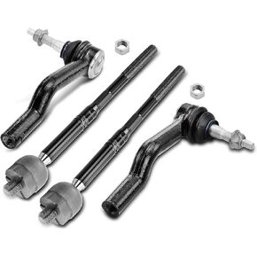 A-Premium Set of 4, Front Inner & Outer Tie Rod End Kit, Compatible with Cadillac CTS 2008-2015