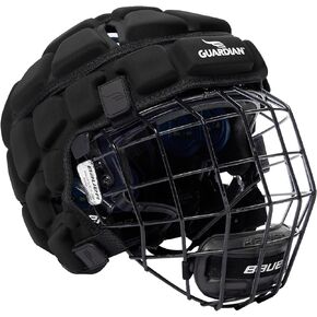 Cap - Soft-Shell Helmet Cover for Hockey - Reduces Impact and Protects Helmets - One Size Fits All for Youth, High School and College Programs - Black