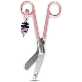 Medical sciccors - Bandage Scissors - Nursing Scissors - Bandage Scissors for Nurses - Funny Key Ring (Pink)