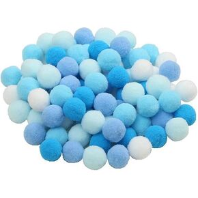 100pcs 1 inch Mix Colorful Craft Pom Poms Balls for Hobby Supplies and DIY Creative Crafts, Party Decorations