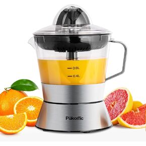 عصارة حمضيات كهربائية، عصارة ليمون مع ستانلس ستيل 1 لتر، عصارة برتقال بمحرك قوي وهادئ 40 وات، تحكم في اللب، عصارة للجريب فروت والليمون والبرتقال والليمون in Kuwait