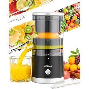 Electric Citrus Juicer Machines,Citrus Juicer Machines with USB and Cleaning Brush,portable electric juicer for making fresh orange juice,squeezing oranges,lemons,kiwi fruit,and grapefruit(Black)