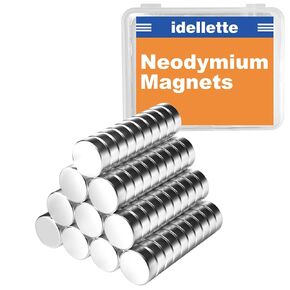 10Pcs 30x2mm Round Rare Earth Magnets, Super Strong Magnets, Neodymium Magnets with Double-Sided Adhesive, Strong Magnets Heavy Duty for Crafts, Refrigerator, Whiteboard, 1.18 inch D x 0.08 inch H