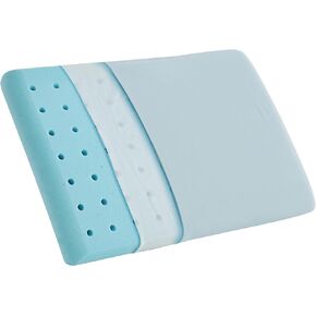 HOMBYS Cooling Toddler Pillow with Pillowcase for Hot Sleepers, 13"x18" Ventilated Gel Memory Foam Pillow with Cooling Cover–Soft Breathable Flat Thin Toddler Pillow for Kids Boys Girls