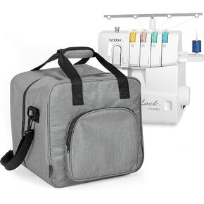 Crutello Sewing Machine Case - Universal Sewing Machine Carrying Bag with Storage Pockets Compatible with Serger,Brother Sewing Machines, Measuring 13.75" x 12" x 13.5" Sewing Machine Case