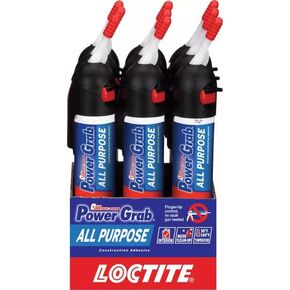 Loctite Power Grab Express All‐Purpose Construction Adhesive, Versatile Construction Glue for Cement, Tile, Wall & More - White, 1 Gallon Pail, Pack of 1