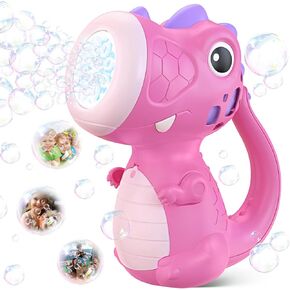 Dinosaur Bubble Machine,Dino Bubble Wand for Kids, Musical & Light Up Fun Bubble Gun Blower，Cool Outdoor Dinosaur Toys for Kid, Birthday Gifts for Ages 3 4 5 6 7 8 Year Boys & Girls (Green)