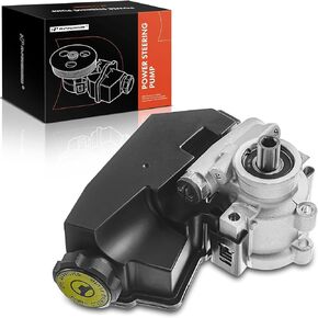 A-Premium Power Steering Pump, with Reservoir, Compatible with Jeep Wrangler 2004-2006, TJ 2004-2006, 4.0L, Replace # 52013980AE, 52013980AD