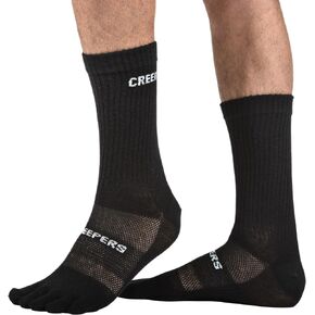Blister Busting Merino Wool Toe Socks, Crew Length Hiking & Trails, Unisex for Men & Women Socks