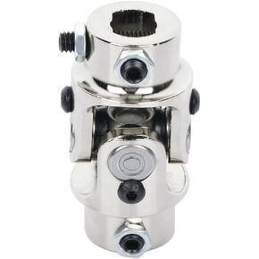 SCITOO 13/16-36 Spline X 3/4" DD Steering joints 83mm Chrome Single U-Joint for Chevy for GMC for Pontiac C10 C10 Suburban C20 C20 Suburban C30 Camaro El Camino Impala K10 K10 Suburban