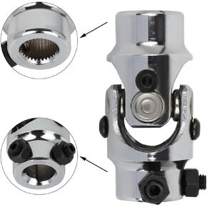 SCITOO 3/4" DD X 3/4-30 Spline Steering joints,length 83mm Chrome Single U-Joint
