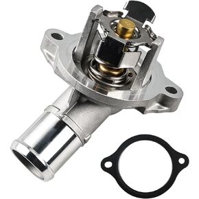 Aluminum Engine Coolant Thermostat Housing Assembly Compatible with Buick Encore Chevy Cruze Equinox 2016-2023 Malibu Trax GMC Terrain Replacement for 993176 1581835 12656949 12673413 9022124