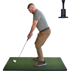 The Original Country Club Elite® Real Feel Golf Mats® 3'x5' Heavy Duty Commercial Practice Mat. The First Golf Mat That Takes A Real Tee and Lets You Swing Down Through,Simulator,Indoor/Outdoor