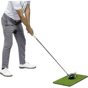 GoSports Golf Hitting Mat - 2 x 1 Artificial Turf Mat for Indoor/Outdoor Practice - Includes 3 Rubber Tees
