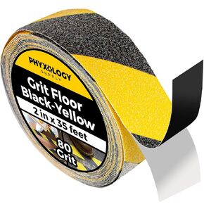 Waterproof Commercial Grade 80 Grit 4" x 35 Foot Black Anti-Slip Swimming Pool Marking Grip Tape. Non-Skid Indoor/Outdoor Safety Adhesive. Durable High Traction Non-Slip Tread for Stairs and Ramps.