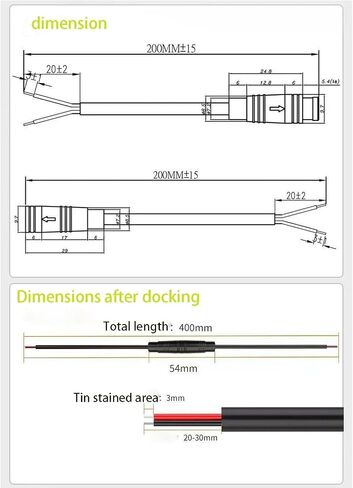Julet 4Pin 3pin 2pin Male Female Waterproof Cable Electric Bike Extension Cable Connector in Saudi Arabia