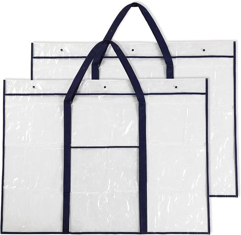 Windyun 2 Pack Bulletin Board Storage Bag 48" x 36", Poster Holder, Blue in Kuwait