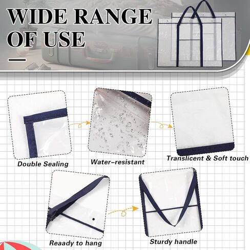 Windyun 2 Pack Bulletin Board Storage Bag 48" x 36", Poster Holder, Blue in Kuwait