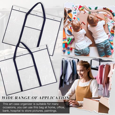 Windyun 2 Pack Bulletin Board Storage Bag 48" x 36", Poster Holder, Blue in Kuwait