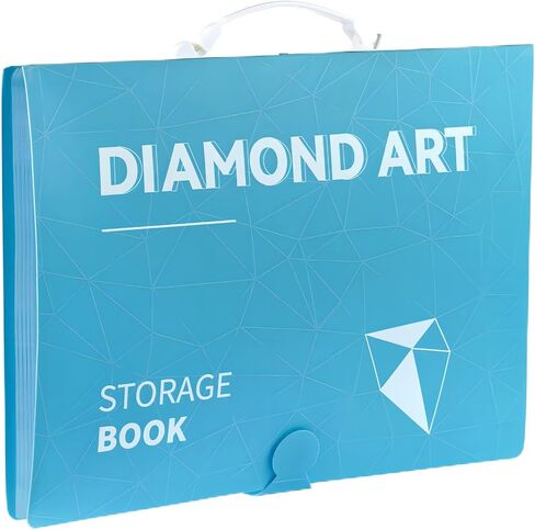 A2 Diamond Painting Storage Book, Diamond Art Portfolio Book 30 Pags Clear Pockets Plastic Sleeves（22.5X16.7 Inch） in Saudi Arabia