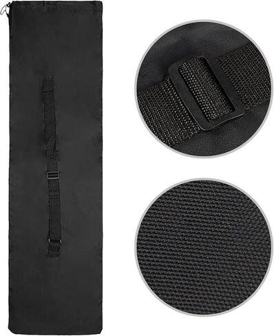 حقيبة حمل لوح التزلج MioCloth مع حزام كتف كروس قابل للتعديل للأطفال البالغين وحامل لوح طويل حقيبة ظهر برباط يدوية باللون الأسود in Kuwait