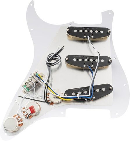 Musiclily Pro SE Pre-wired SSS Guitar Loaded Pickguard with Staggered Alnico 5 Single Coil Pickups for Strat ST Style Electric Guitar, 4Ply Tortoise Shell in Saudi Arabia