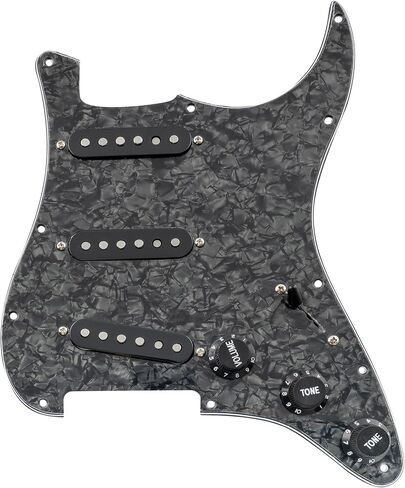 Musiclily Pro SE Pre-wired SSS Guitar Loaded Pickguard with Staggered Alnico 5 Single Coil Pickups for Strat ST Style Electric Guitar, 4Ply Tortoise Shell in Saudi Arabia