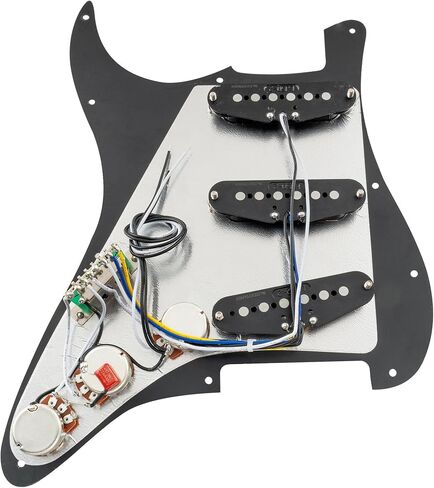 Musiclily Pro SE Pre-wired SSS Guitar Loaded Pickguard with Staggered Alnico 5 Single Coil Pickups for Strat ST Style Electric Guitar, 4Ply Tortoise Shell in Saudi Arabia