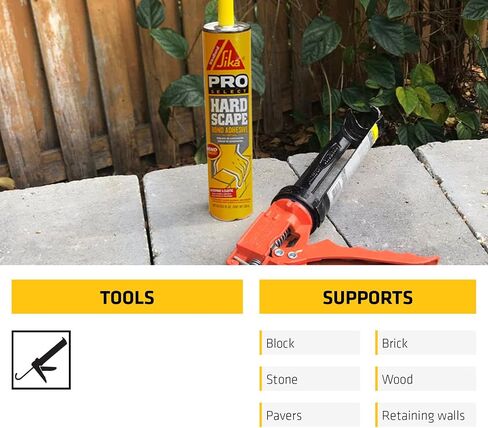 Sika Sikabond - Hardscape Adhesive - Gray - Durable and Flexible Outdoor Adhesive - for Landscape Projects - Exterior use - 10.1 fl oz in Saudi Arabia