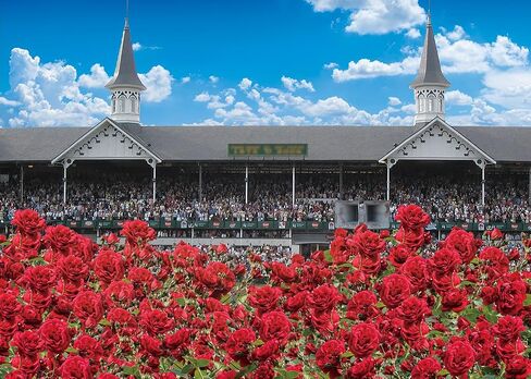 Horse Racing Backdrop Large Run for The Roses Party Decoration Red Rose Wedding Anniversary Photography Tapestry Booth Props (7x5FT) in Saudi Arabia