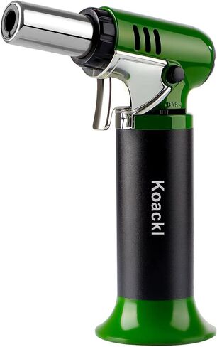 Refillable Butane Torch with Fuel Gauge & Safety Lock - Adjustable Flame - Perfect for Welding, Resin Art, & More - One-handed Operation (Butane Gas Not Included) in Kuwait