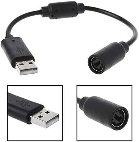 2 قطعة أسود USB الانفصالية PC تمديد كابل الحبل محول محول ل Xbox 360 وحدة تحكم سلكية غمبد ، USB كابل الانفصال الملحقات in Saudi Arabia
