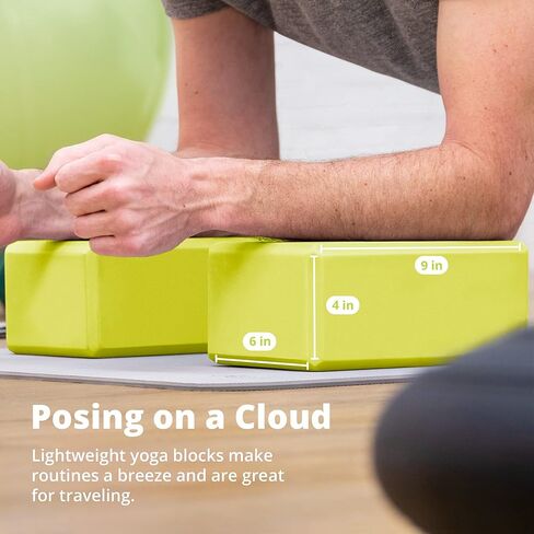 مكعبات اليوغا الفاخرة من Greater Goods لليوجا أو البيلاتس أو التأمل، (عبوة من قطعتين) in Kuwait