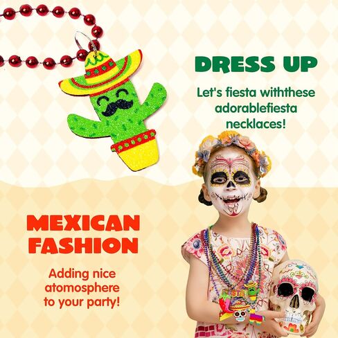 JOYIN 36 PCS Cinco de Mayo Beaded Necklaces for Party Decorations, Fiesta Beaded Necklace for Mexican Themed Bachelorette Party Favors, Photo Props Carnivals Event Decorations in Saudi Arabia