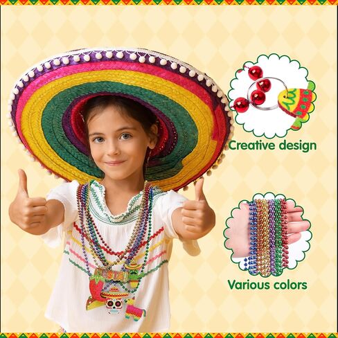 JOYIN 36 PCS Cinco de Mayo Beaded Necklaces for Party Decorations, Fiesta Beaded Necklace for Mexican Themed Bachelorette Party Favors, Photo Props Carnivals Event Decorations in Saudi Arabia
