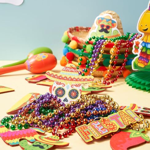 JOYIN 36 PCS Cinco de Mayo Beaded Necklaces for Party Decorations, Fiesta Beaded Necklace for Mexican Themed Bachelorette Party Favors, Photo Props Carnivals Event Decorations in Saudi Arabia