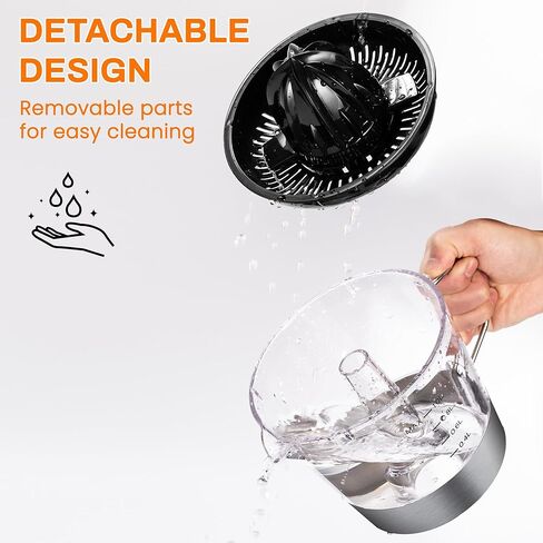 عصارة حمضيات كهربائية، عصارة ليمون مع ستانلس ستيل 1 لتر، عصارة برتقال بمحرك قوي وهادئ 40 وات، تحكم في اللب، عصارة للجريب فروت والليمون والبرتقال والليمون in Kuwait