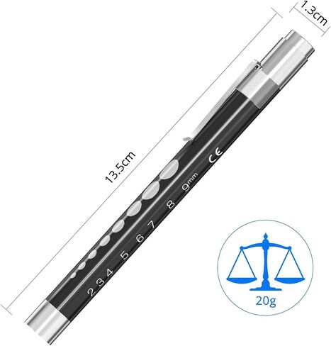 أضواء القلم CAVN للممرضات، 3 عبوات من المصابيح الطبية القابلة لإعادة الاستخدام مع مقياس الحدقة لطلاب التمريض، ضوء أبيض، أسود/أبيض/ذهبي وردي in Kuwait